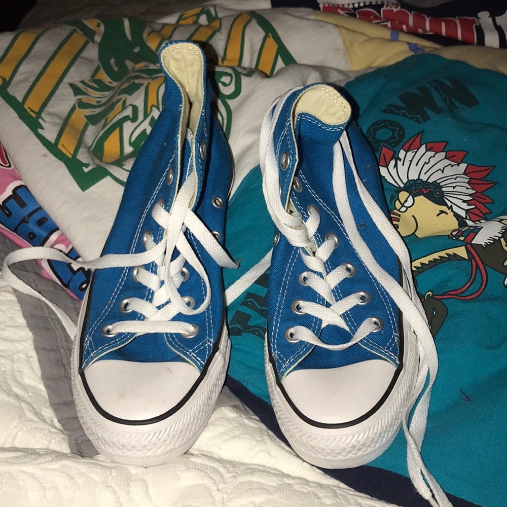 Blue converse high top